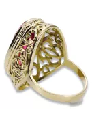 14K Yellow gold Ruby Ring Vintage craft vrc184y